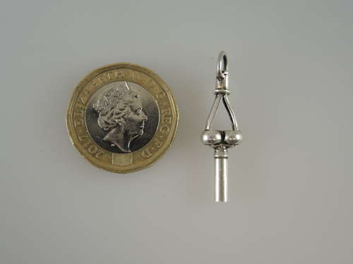 Silver Victorian pocket watch key c1850