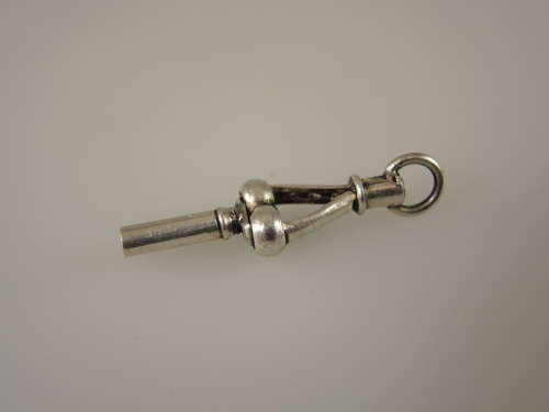 Silver Victorian pocket watch key c1850