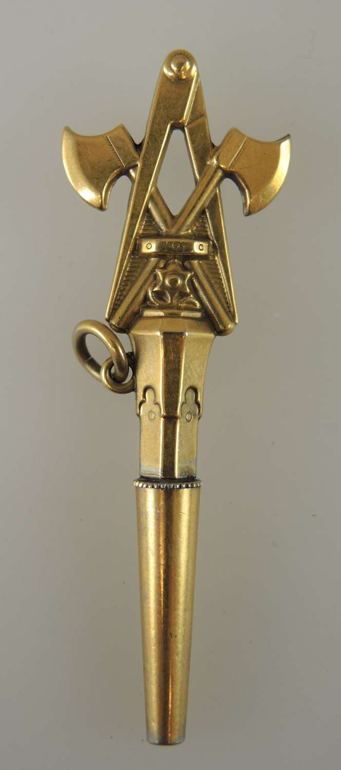 Top quality gilt Masonic Breguet pocket watch key c1830
