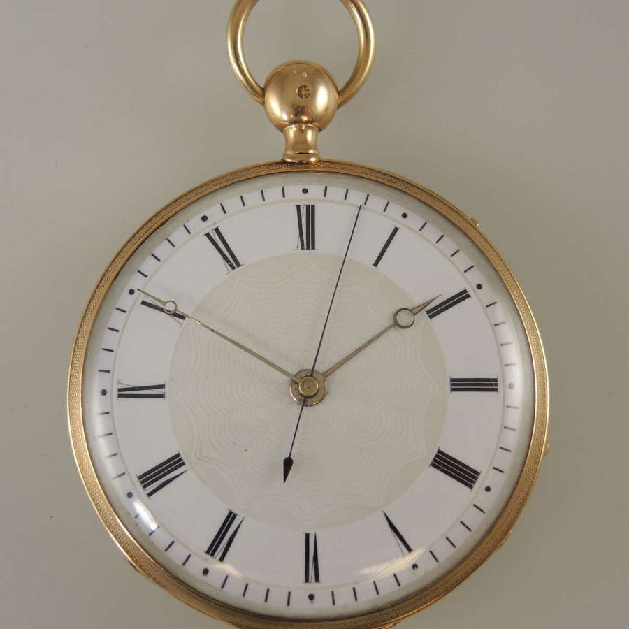 18K Quarter repeater with independent seconds & rare dial c1830