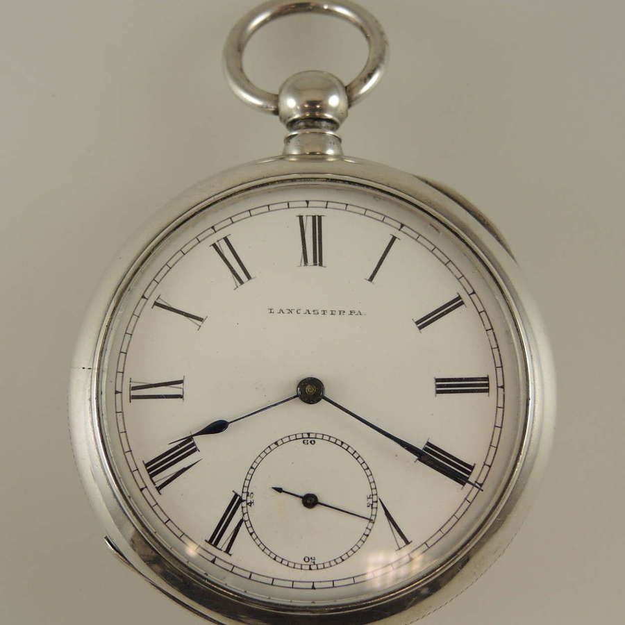 Silver Lancaster Watch Co NEW ERA Pocket watch c1886