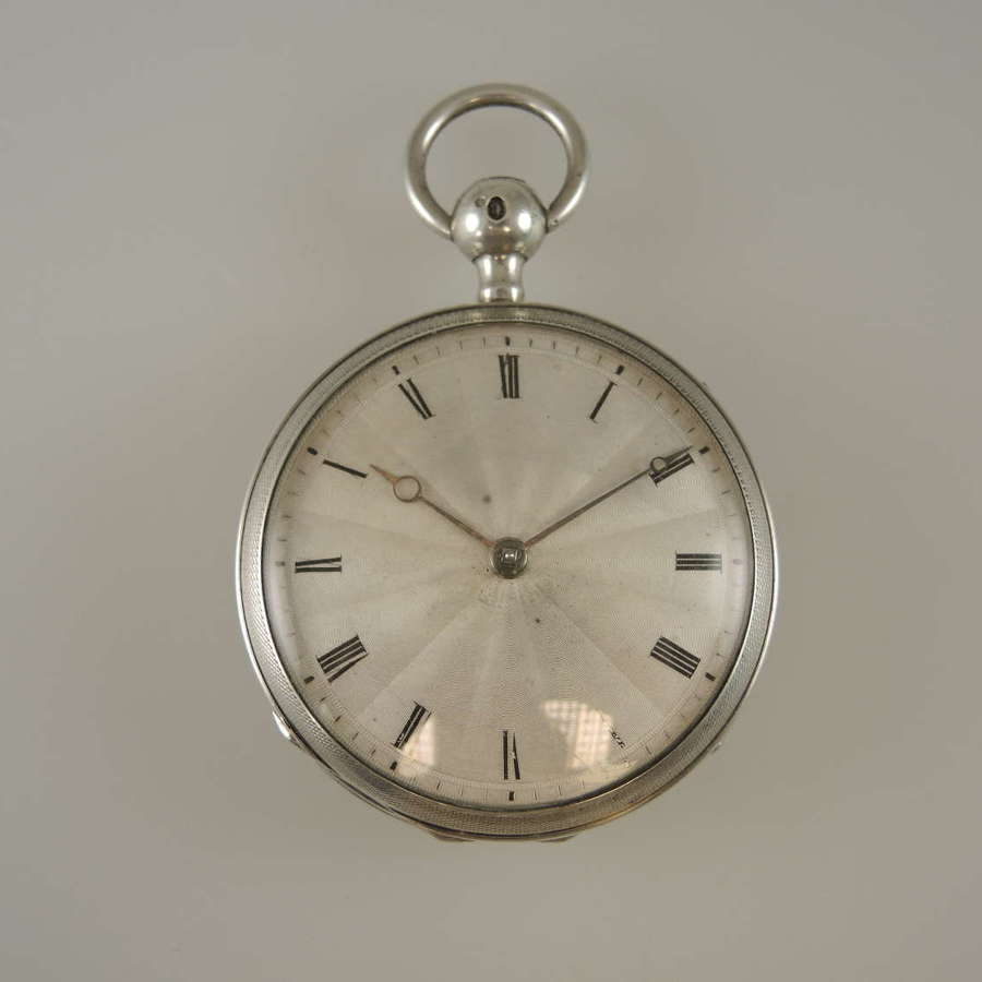 Silver verge fusee quarter repeater pocket watch c1830