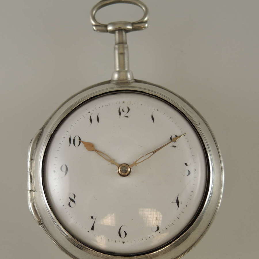 English silver Rack lever fusee pocket watch by Litherland c1821