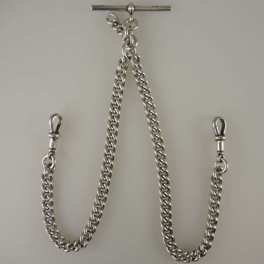 Superb example of an English silver pocket watch chain c1939
