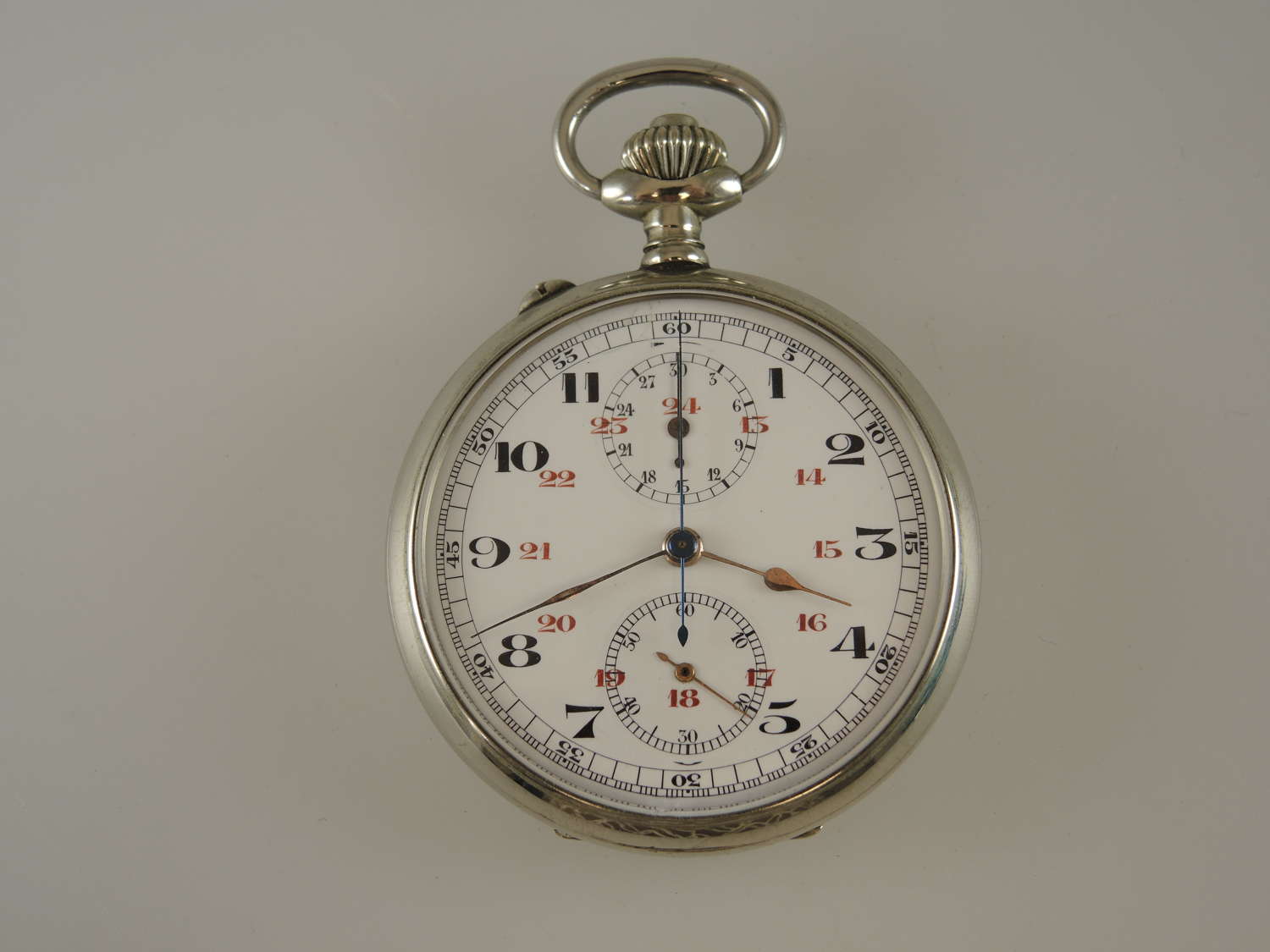 Vintage pocket watch with a chronograph function c1900