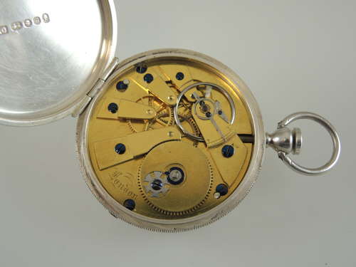 Rare English silver DUPLEX pocket watch with PULL WIND c1810