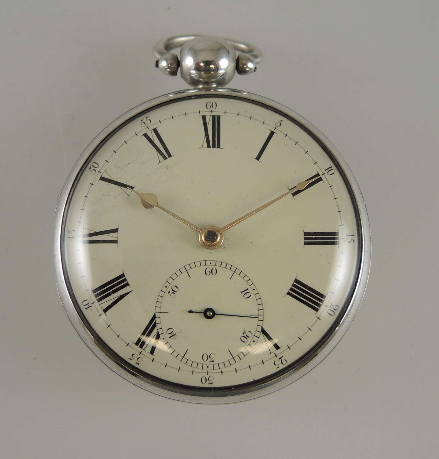 English silver MASSEY II fusee pocket watch c1828