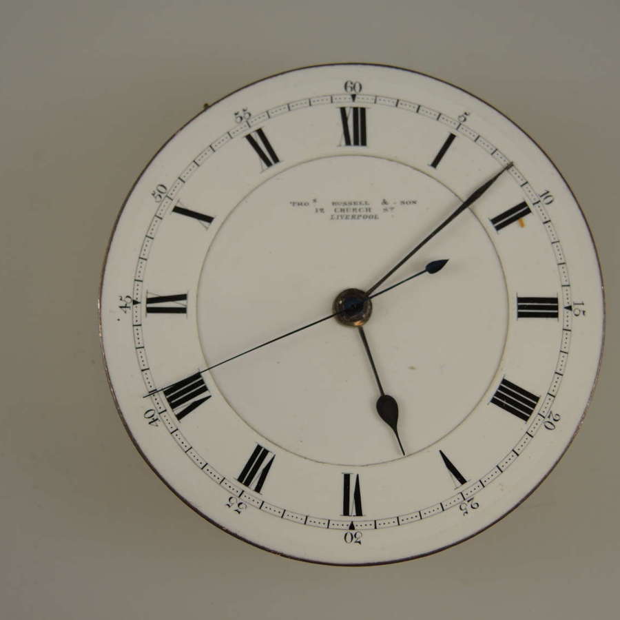 English CENTRE SECONDS movement Thos RUSSELL c1890