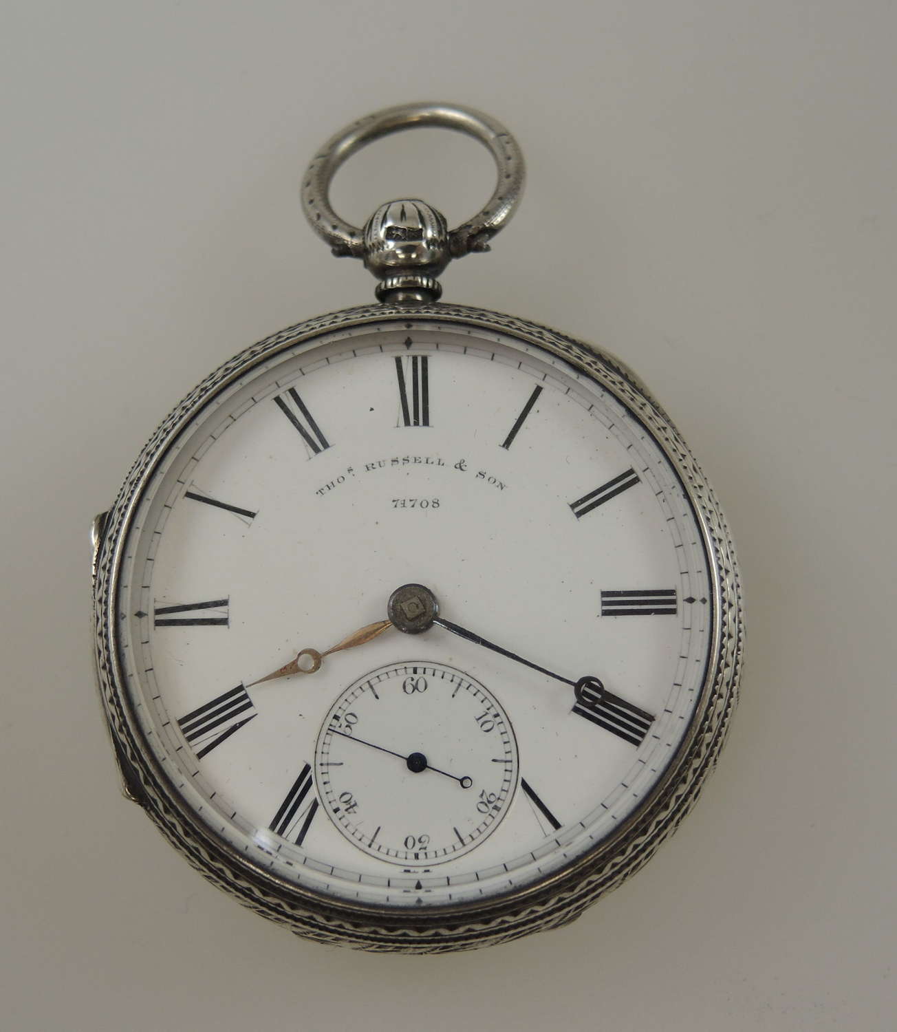 English silver fusee. Thos Russell & Son c1883
