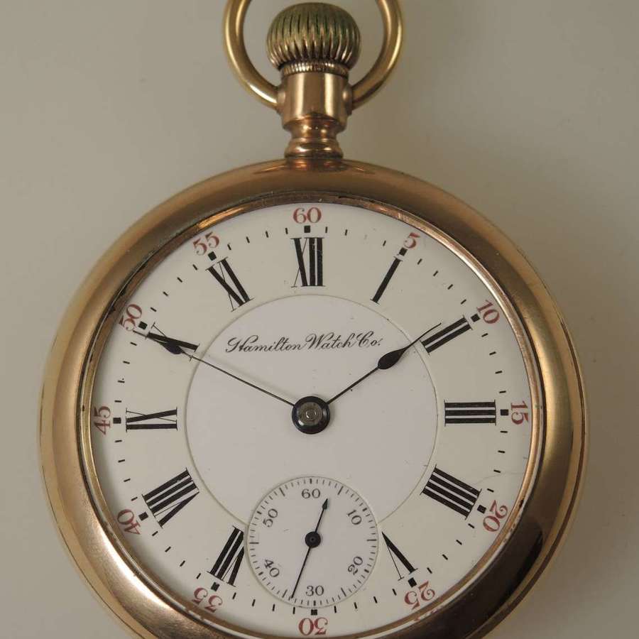 18s 17 Jewel Hamilton 936 pocket watch with low serial number c1895