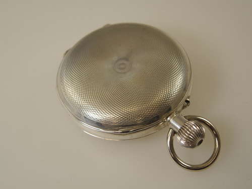 Silver Calendar moonphase hunter pocket watch c1890