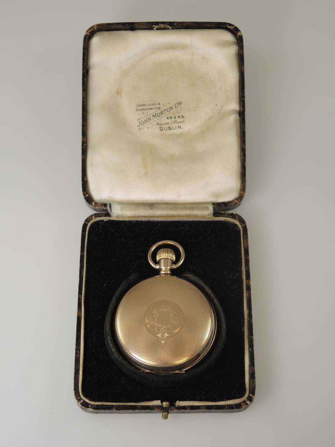MINT gold plated full hunter pocket watch by Elgin 1929