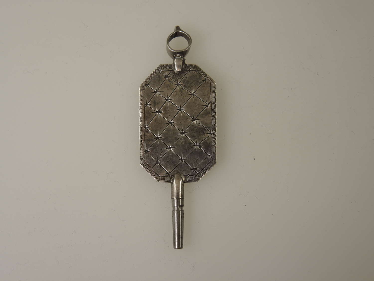 Large French silver pocket watch key c1800