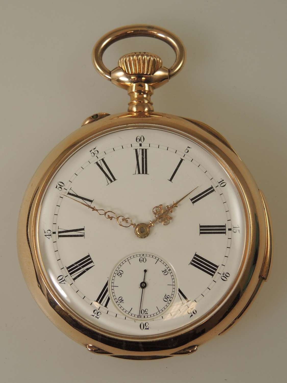 18K gold minute repeater pocket watch by LeCoultre c1910