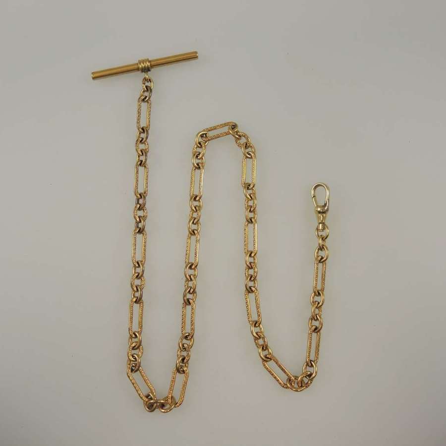 Superb gold plated Victorian pocket watch chain c1890