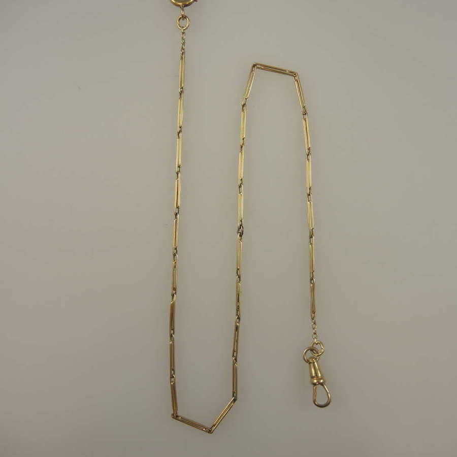 Solid 18K gold pocket watch chain c1910