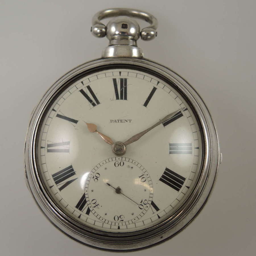 English silver Massey's Patent Massey II pair case pocket watch. c1825