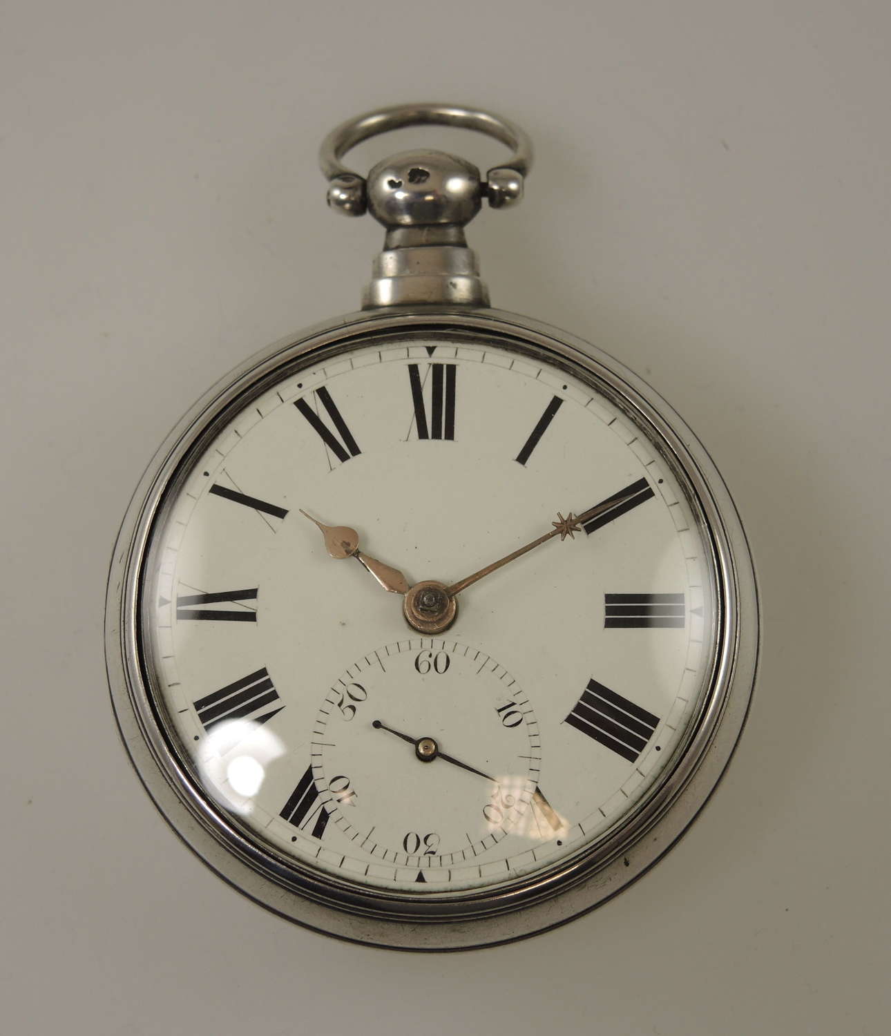 English silver Massey I fusee pair case pocket watch c1822