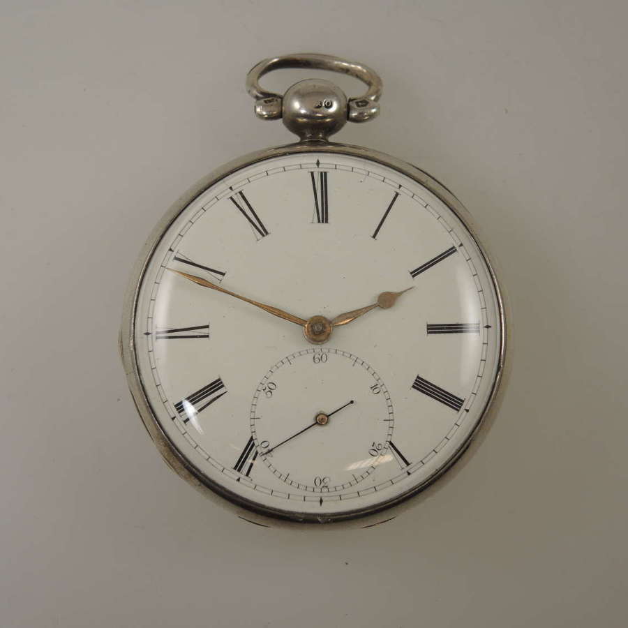 English silver duplex fusee pocket watch by Jas McCABE c1829