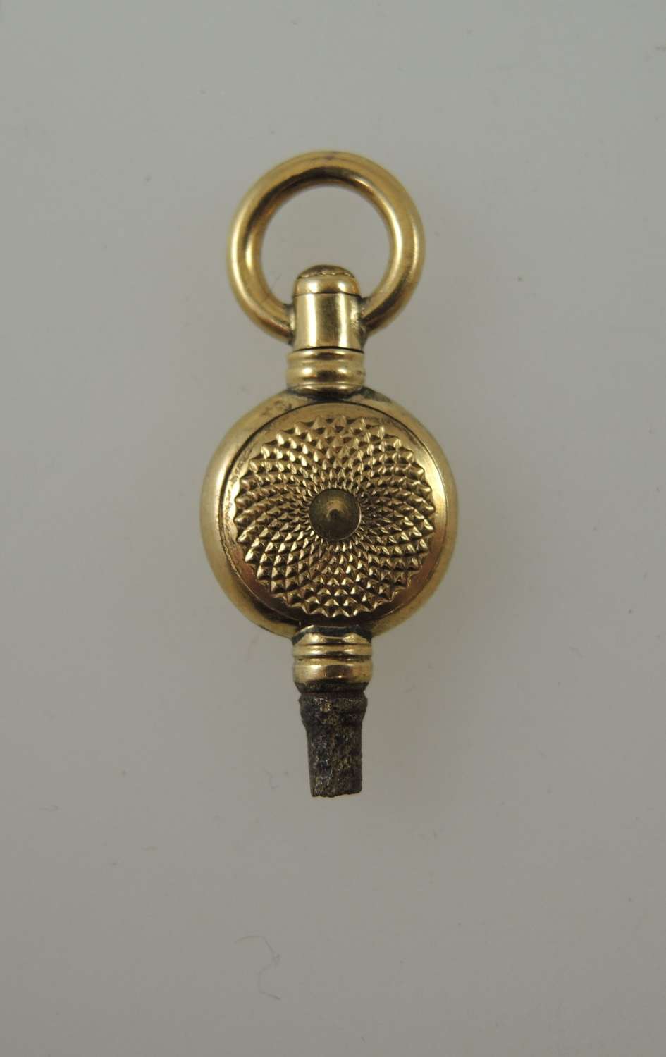 Small gold cased pocket watch key c1850