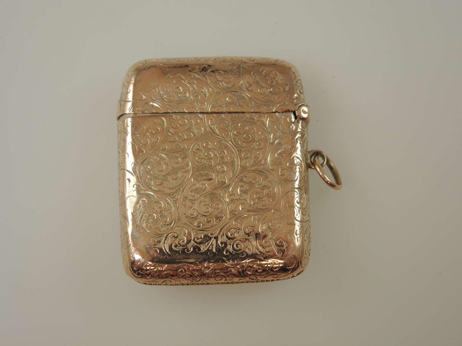 Solid 9K gold Vesta case Birmingham 1901
