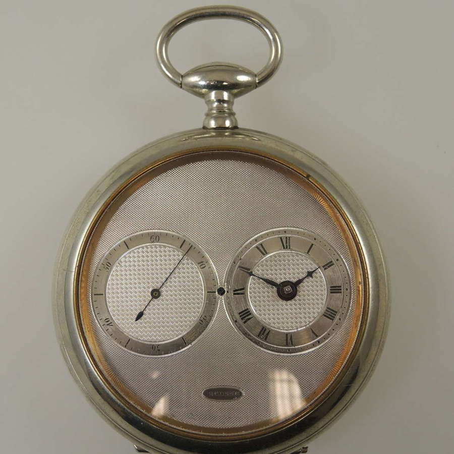 Rare Detent chronometer half beating pocket watch. Brosse, No 12 c1840