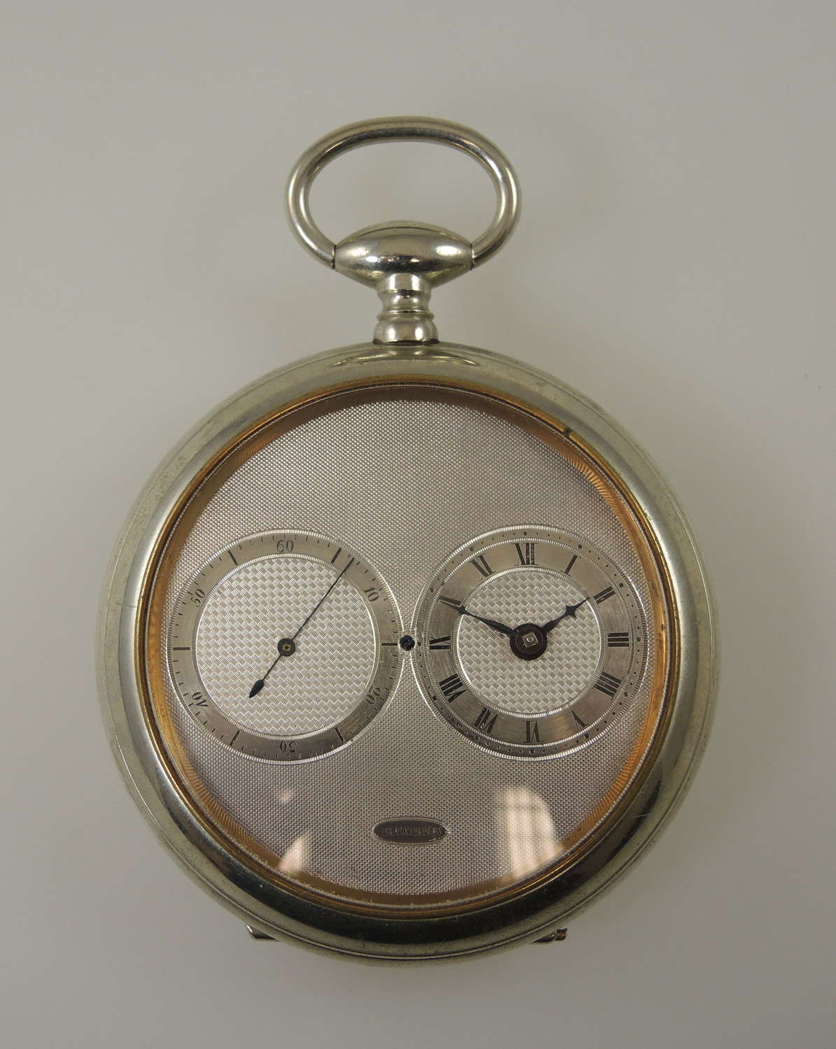 Rare Detent chronometer half beating pocket watch. Brosse, No 12 c1840