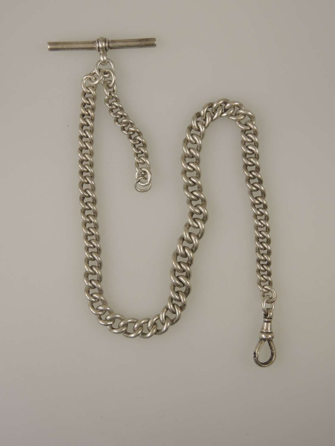 English silver watch chain. Chester 1887