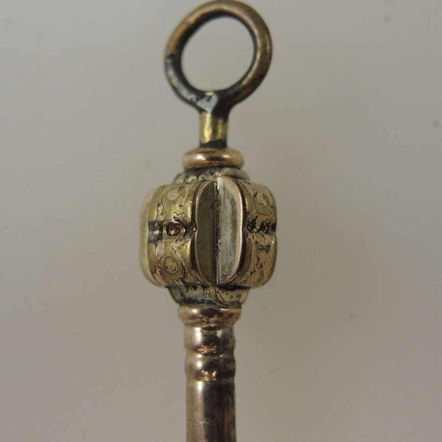 Antique gilt pocket watch key c1850