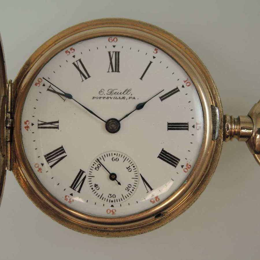 Vintage hunter pocket watch by South Bend Watch co 1904