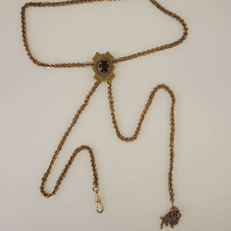 Unusual Victorian necklace watch chain c1890