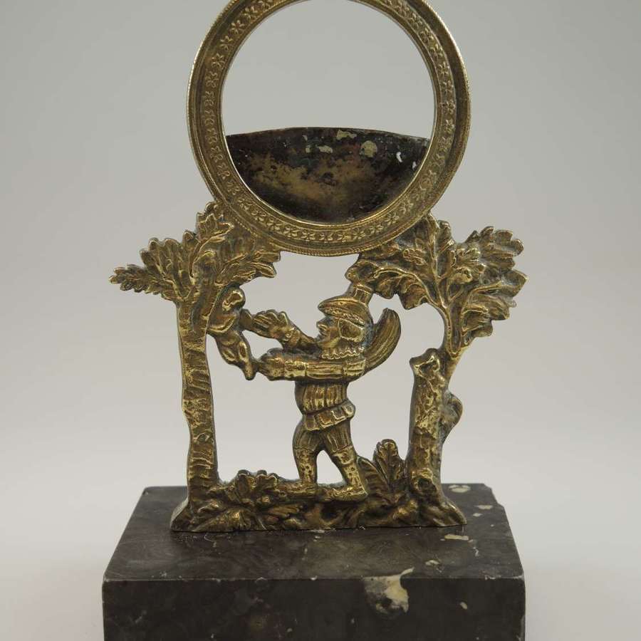 Marble and gilt PUNCH Pocket watch stand c1890
