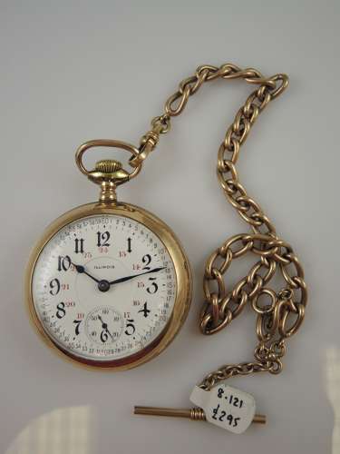 18 size 23 Jewel Illinois Bunn Special pocket watch c1913