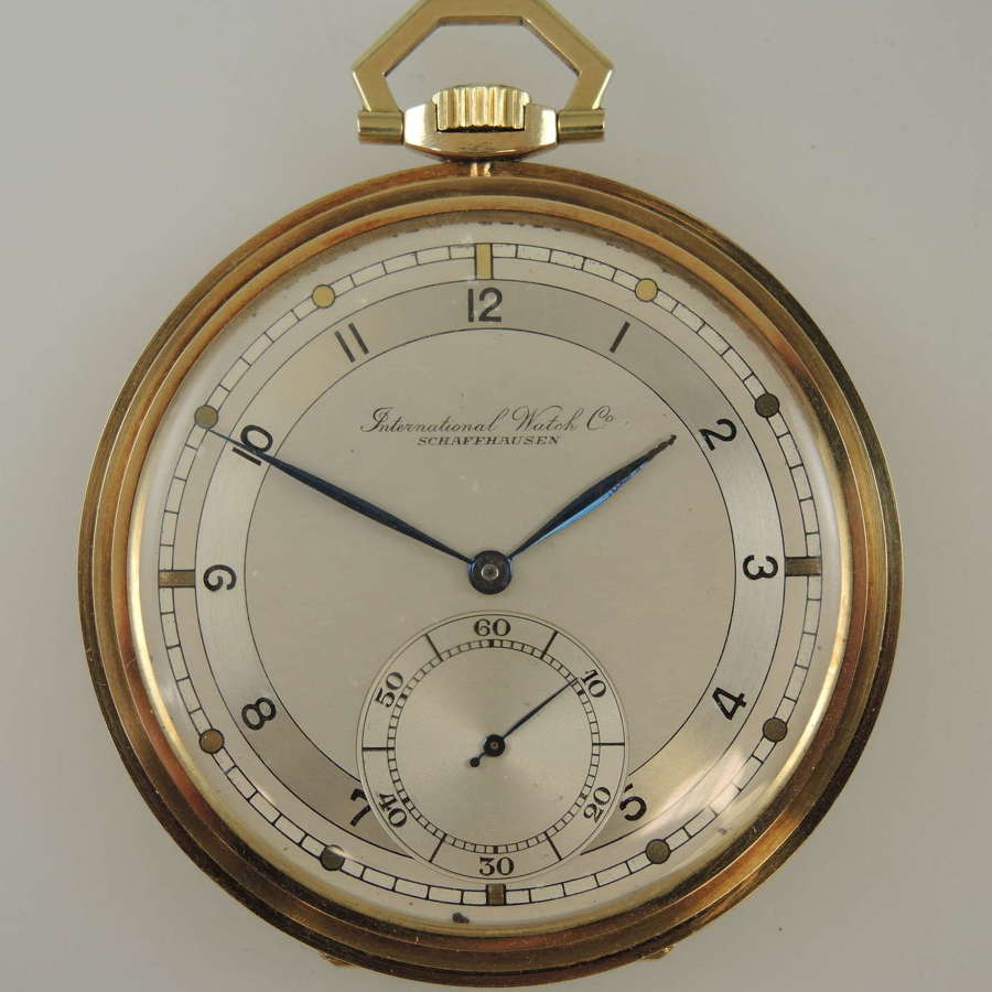 Pristine 14K Gold International Watch Co IWC pocket watch 1936