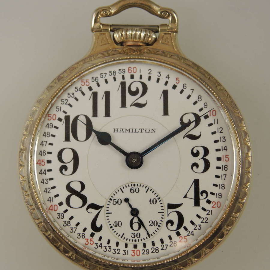 16 size 21 Jewel Hamilton 992E pocket watch c1935