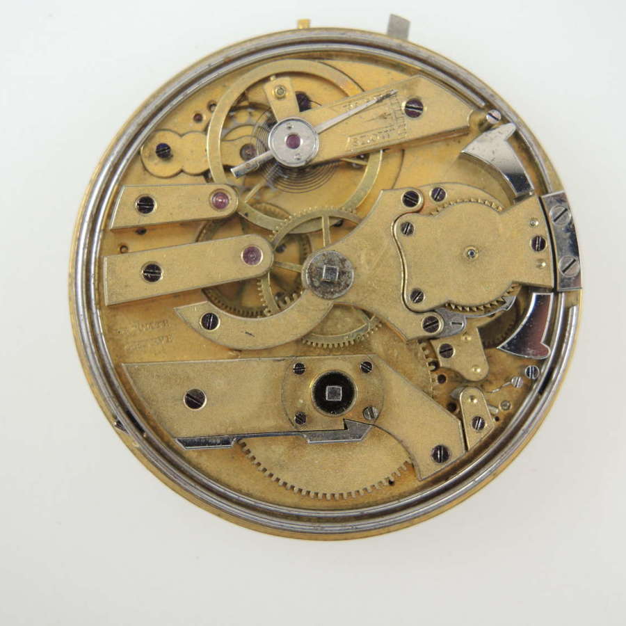Quarter repeater pocket watch movement by Le Comte c1870