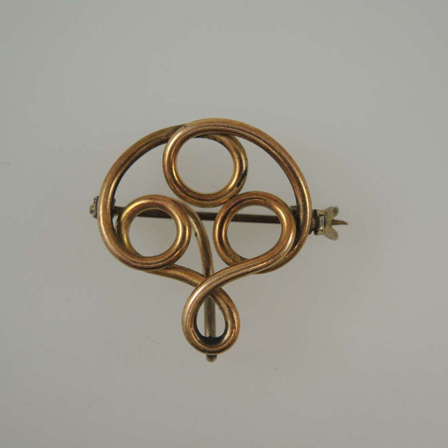 Art Nouveau Watch bow pin for a pendant watch c1910