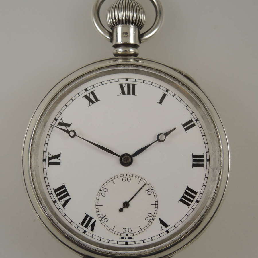 Classic vintage English silver pocket watch c1939