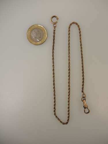 Fine gold plated pocket watch chain c1923