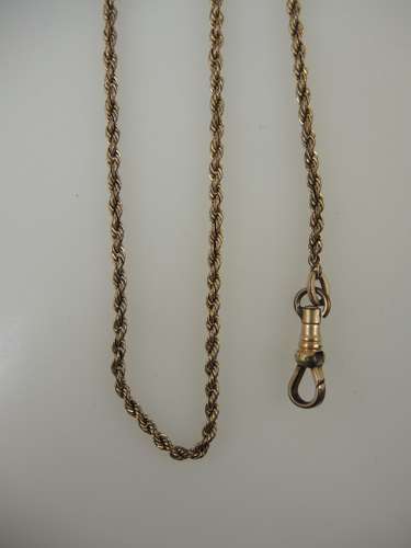 Fine gold plated pocket watch chain c1923