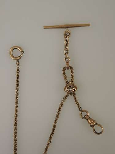 Rare Victorian adjustable pocket watch chain 1890