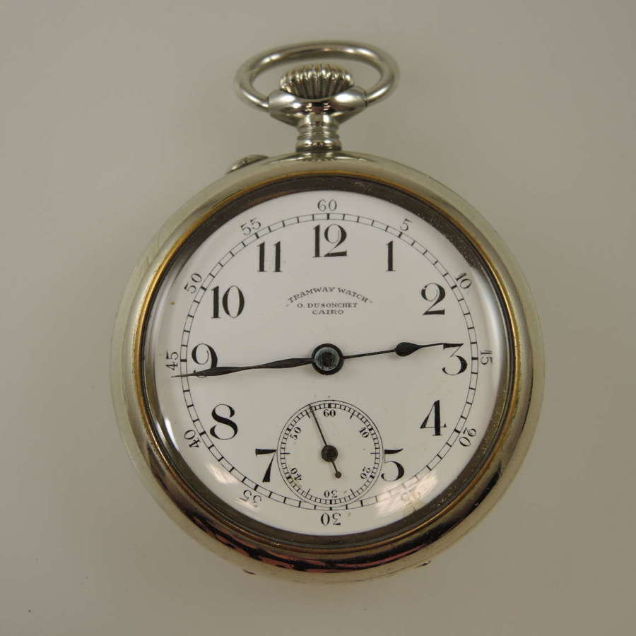 Rare TRAM Pocket watch by Moeris with Tank markings also c1890