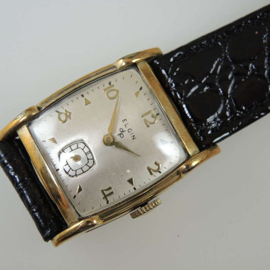Stylish 17 Jewel Elgin Wrist Watch c1950