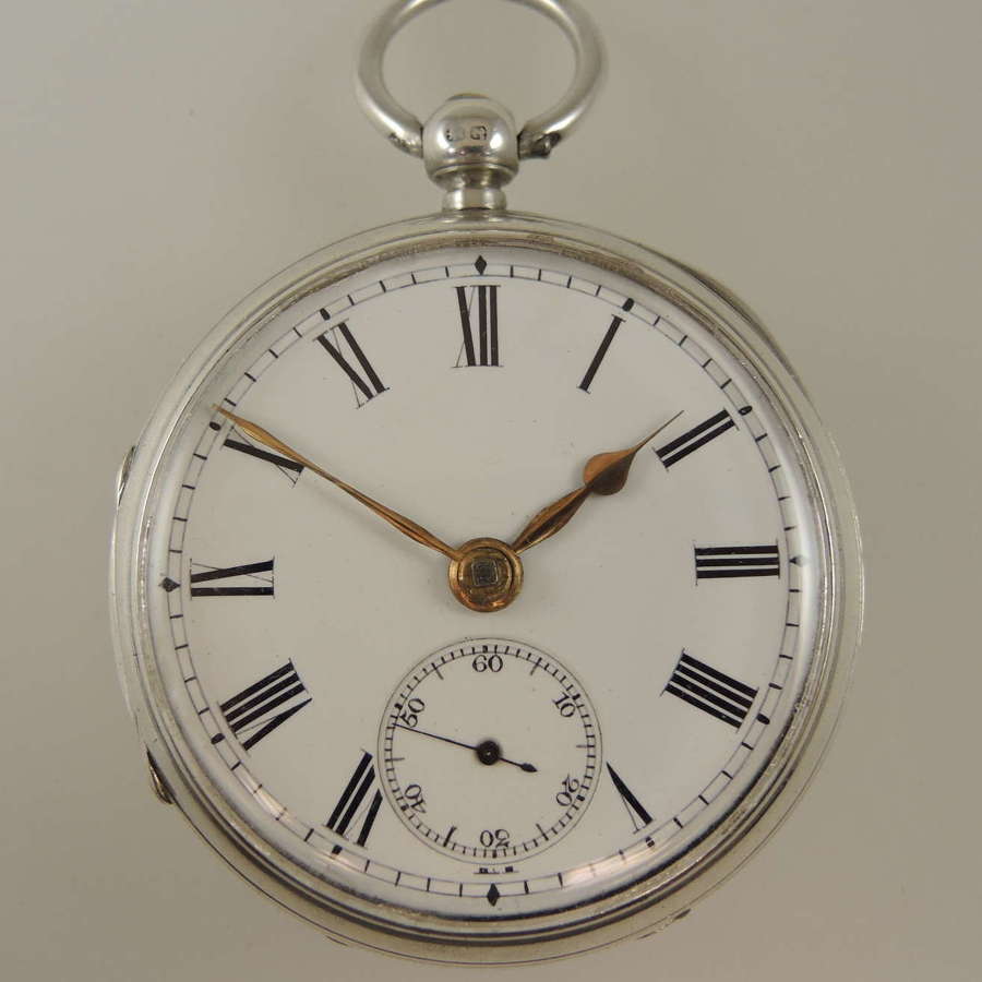 English silver pocket watch by Johnston, Edinburgh c1891