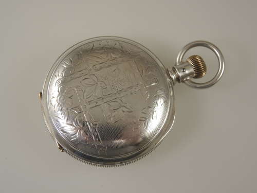 4oz 18s silver full hunter pocket watch by Waltham Appleton Tracy 1893