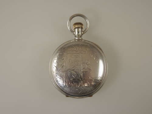 4oz 18s silver full hunter pocket watch by Waltham Appleton Tracy 1893