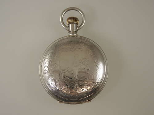4oz 18s silver full hunter pocket watch by Waltham Appleton Tracy 1893