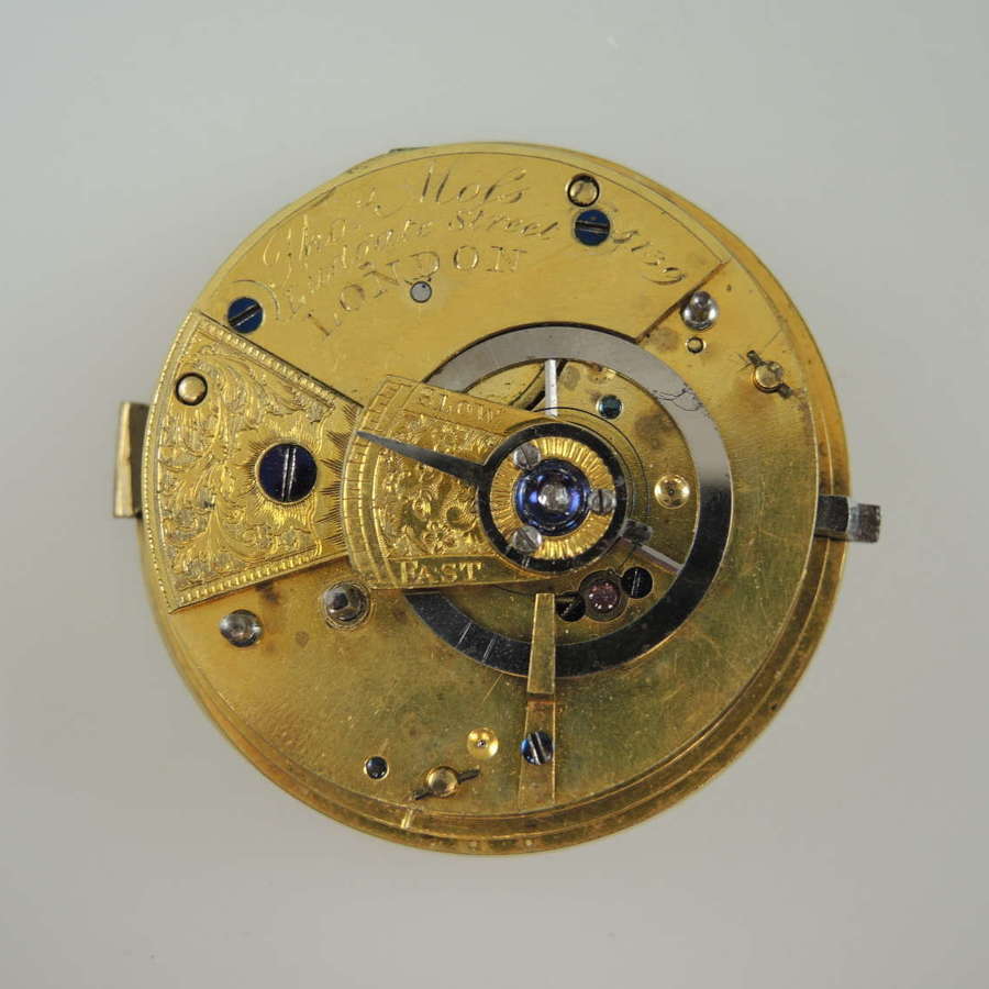 English fusee Duplex pocket watch movement by Moss c1835