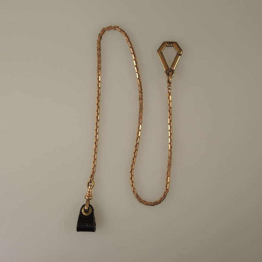 Vintage pocket watch chain with additional hook c1910