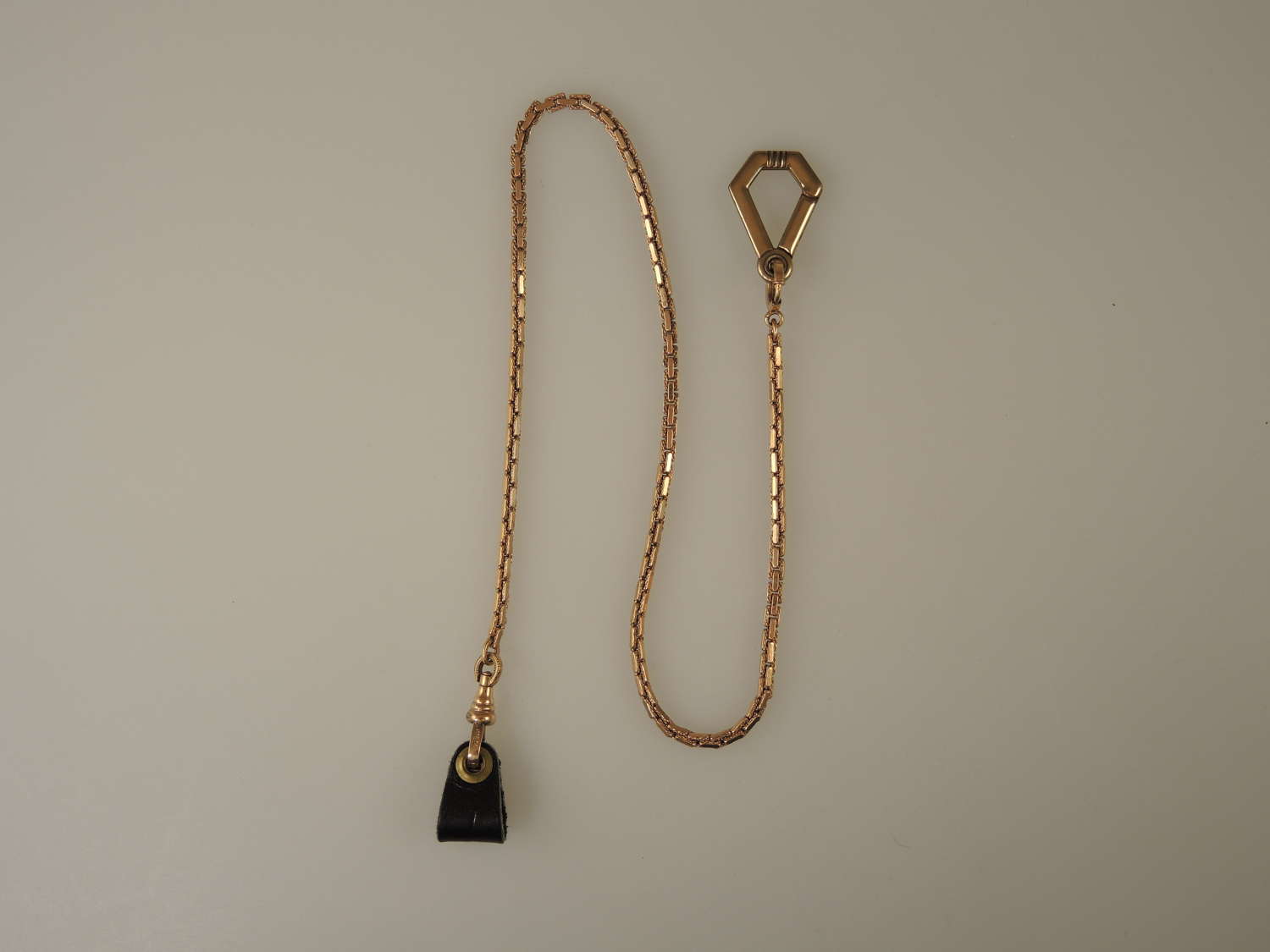 Vintage pocket watch chain with additional hook c1910